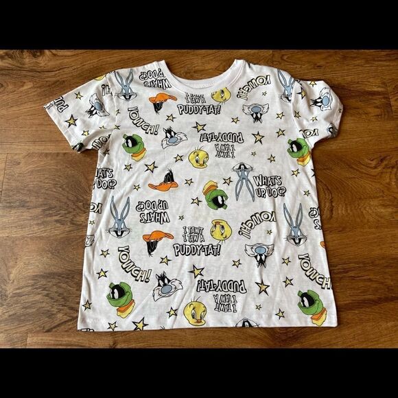 Looney Tunes short sleeve white graphic tee - Picture 1 of 3